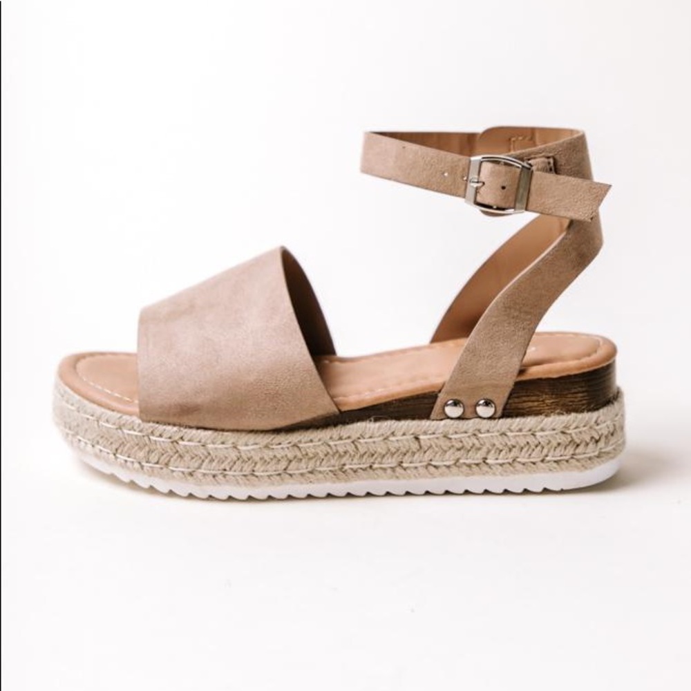 Miranda Espadrille Sandal in Taupe
